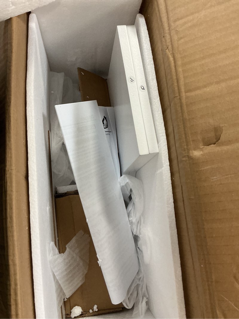 Condition photo showing As Is for Spirich Over The Toilet Storage Cabinet, Bathroom Above Toilet Storage Cabinet with Doors and Adjustable Shelves, White