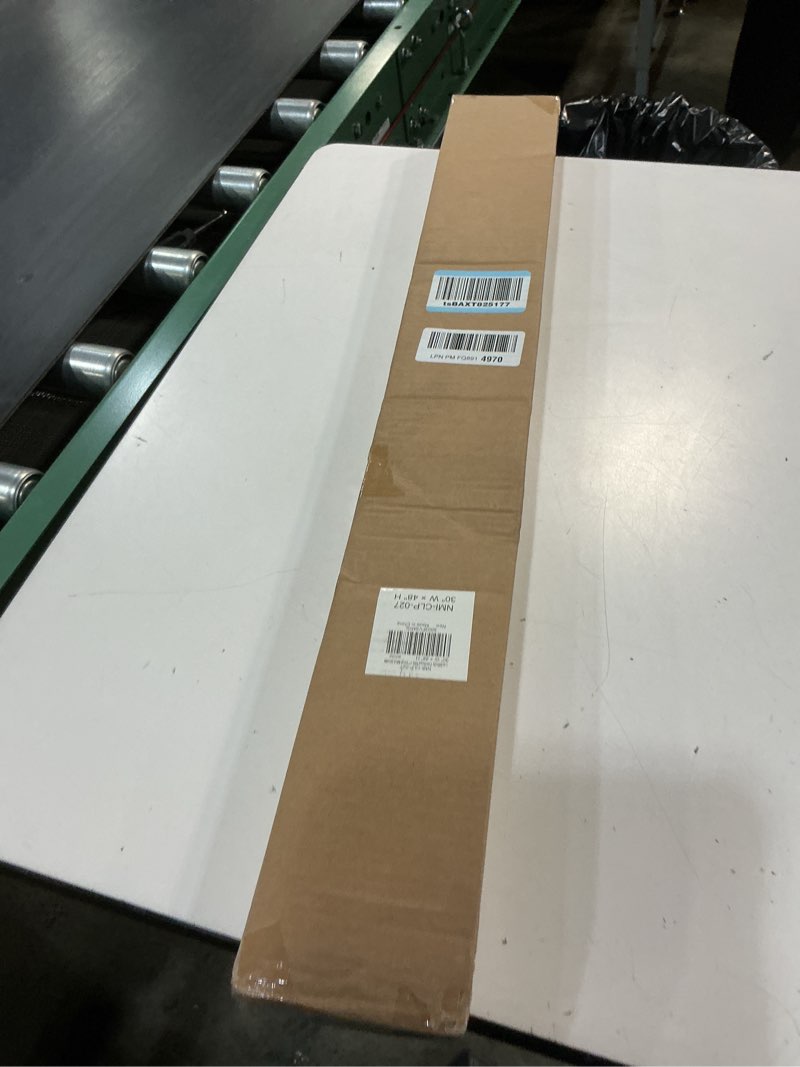 Condition photo showing New/Like New for lazblinds no tools no drill 1" vinyl mini blinds, cordless blinds for windows, light filtering horizontal window blinds & shades, 30" w x 48" h, white cordless-white 30" w x 48" h