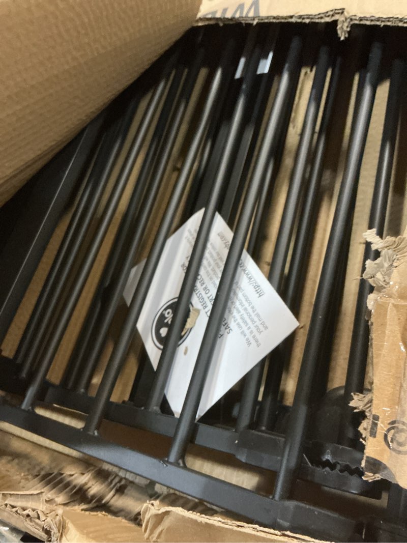 Condition photo showing As Is for Regalo Deluxe Home Accents Widespan Safety Gate, 74.5" W x 28" H, Includes 4 Wall Mounts, Black 74.5" W x 28" H Black