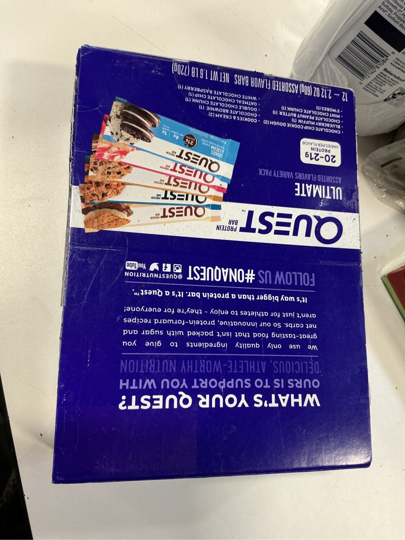 Condition photo showing New/Like New for (Best by 10/10/2025) Quest Nutrition Ultimate Variety Pack Protein Bars, High Protein, Low Carb, Gluten Free, Keto Friendly, 12 Count Ultimate Variety Pack 12 Count (Pack of 1)