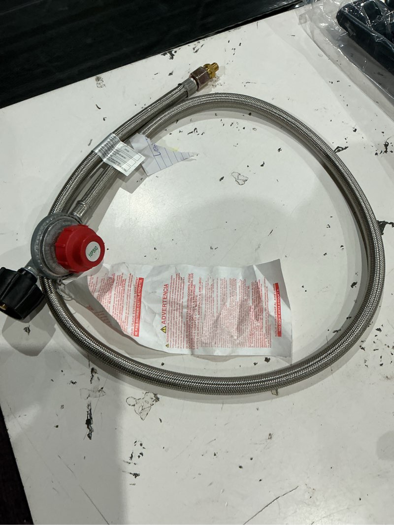 Condition photo showing As Is for master forge steel regulator with hose