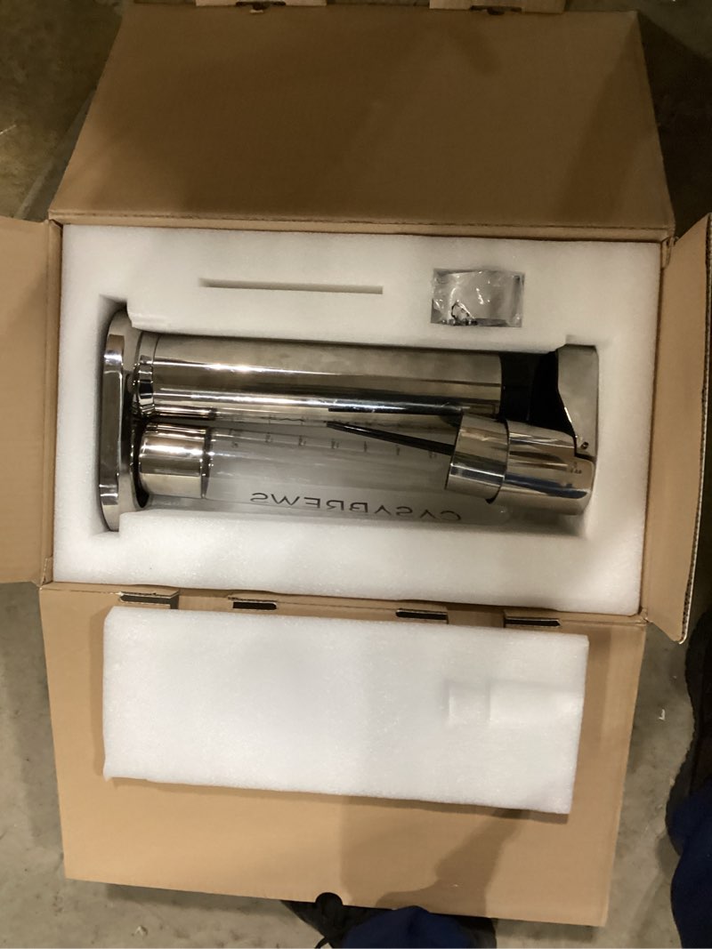Condition photo showing Good Condition for CASABREWS EDGE Soda Streaming Machine, Stainless Steel Sparkling Water Maker with Dual Safety Valves, BPA Free Bottle Soda Maker Carbonates Water, Wine, Juice, Uses 60L CO2 Carbonators (NOT Included).