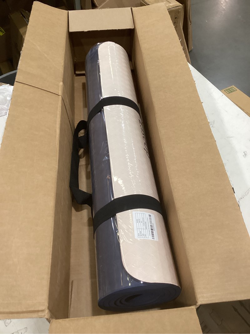 Condition photo showing Good Condition for yoga mat non slip anti-tear,extra thick-2/5 inch?10mm?high resiliency professional poe yoga mats for women men kids,72"x24"inch,workout, yoga, pilates and floor exercise, with carrier strap 72"x24"x10mm deep pink+grey.