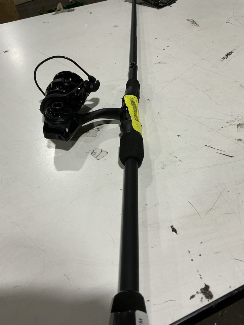 Condition photo showing As Is for (broken reel) abu garcia black max baitcast fishing combo, 6'6\" medium rod, right/left handed reel