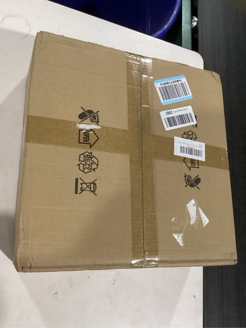 Condition photo showing Good Condition for Crystal LED Ceiling Light, Modern Square Flush Mount Chandelier with Raindrop Crystal Shade, Cool White Ceiling Fixture for Bedroom, Dining Room, Living Room, Bathroom