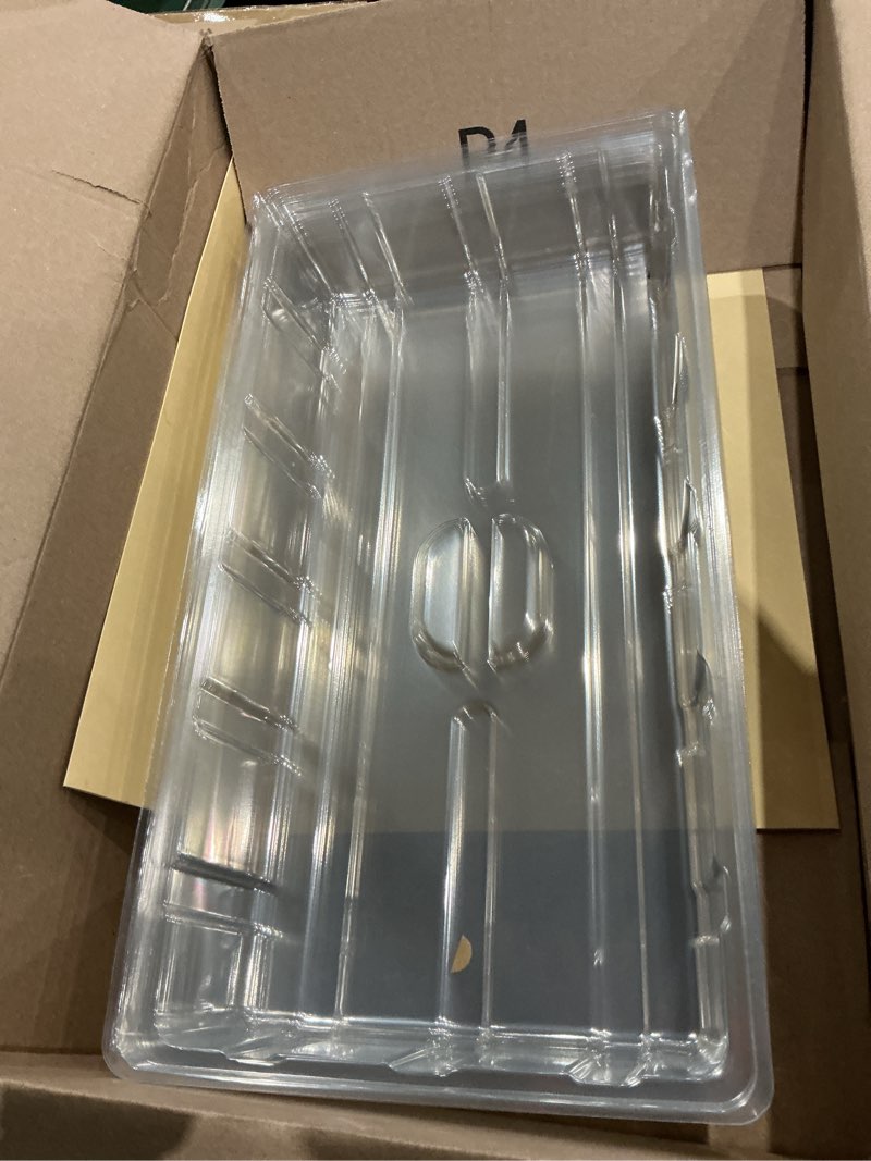 Condition photo showing Good Condition for mixc 10 pack humidity dome 3.6" extra strength, clear seed starter dome 1020 tray covers humidifying and insulating for greenhouse germination and garden growing clear 10 pack 3.6" 1020 domes