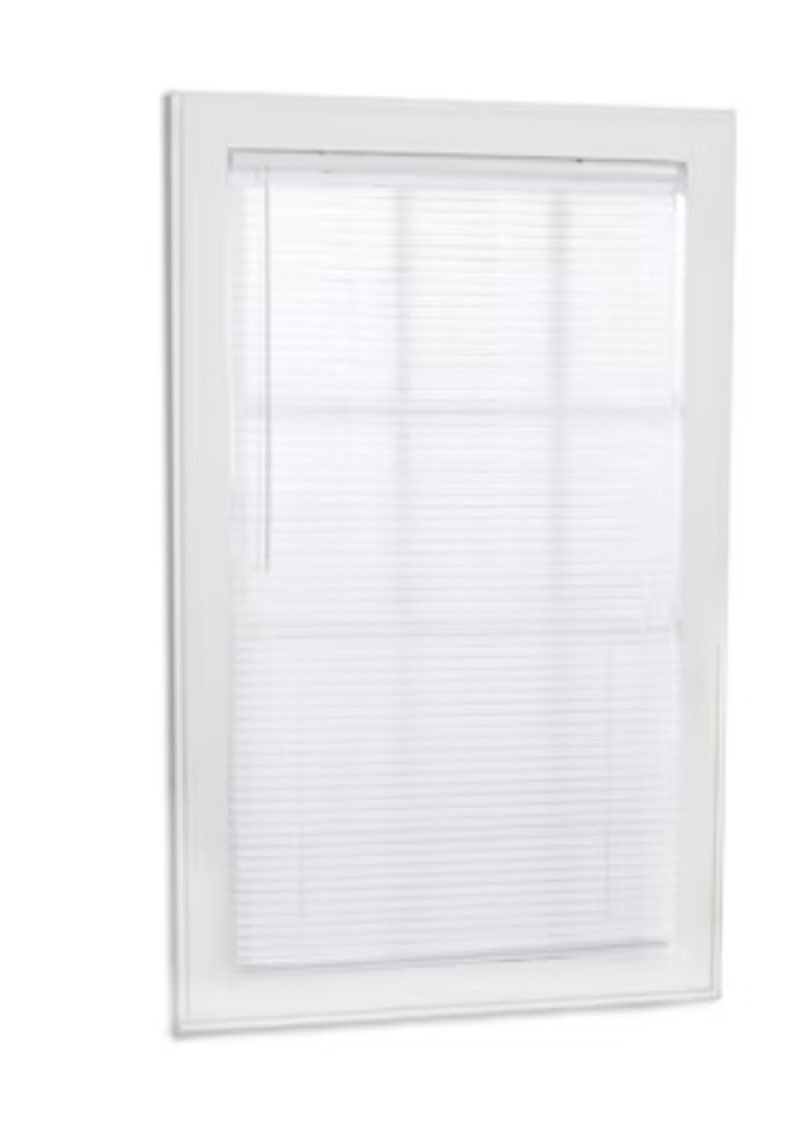 Condition photo showing Good Condition for Project Source Room Darkening 1-in Slat Width 23-in x 42-in Cordless White Vinyl Room Darkening