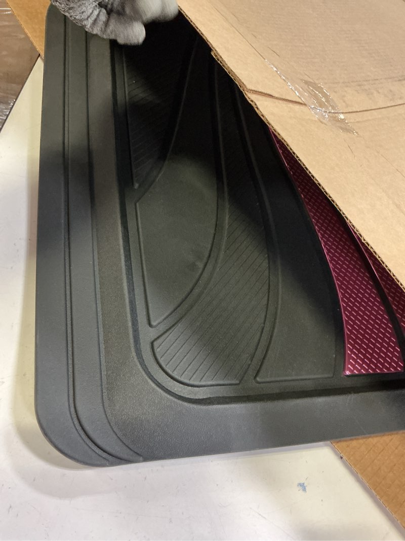 Condition photo showing Good Condition for road comforts car floor mats full set – front & rear car floor mats with aluminum design, anti-slip backing, all-weather protection, trim-to-fit car mats for most sedans, suvs & vans - pink