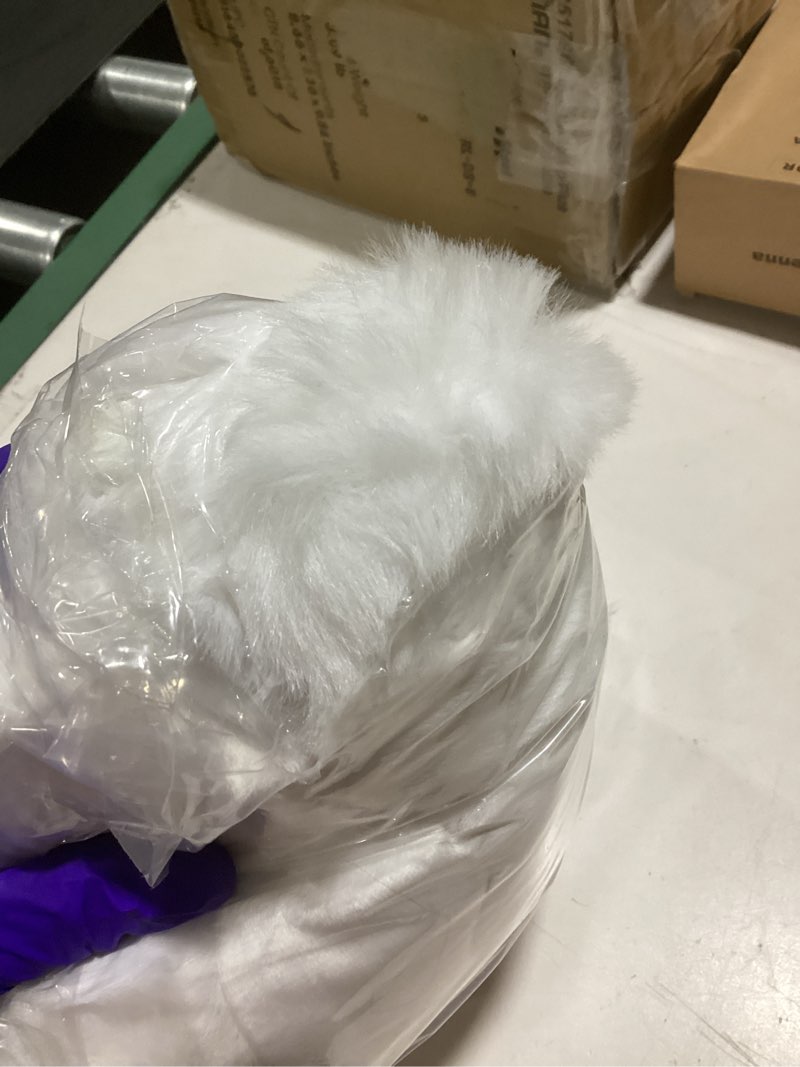 Condition photo showing Good Condition for liferevo fluffy faux rabbit fur body pillow cover, luxury bubble waffle shaggy plush bed body pillowcase with zipper closure, long 20"x54" fuzzy furry pillow case for adults kids girls teens, white 54" x 20" (pack of 1) white