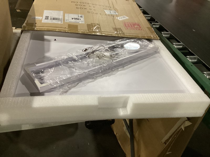 Condition photo showing Good Condition for HIEEY Lighted Makeup Mirror, Hollywood Vanity Mirror with Lights, Three Color Lighting Modes, with 5X Magnification Mirror, Smart Touch Control, 360°Rotation (22.8in,White) 22.8"L X 18.1"W (128 LED)