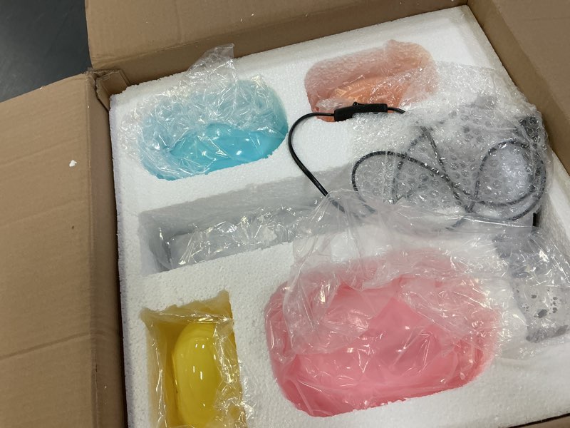 Condition photo showing Good Condition for (similar)candy glass floor lamp modern rainbow table lamp with color glass lampshade lovely gourd desk lamp for bedroom office kid room