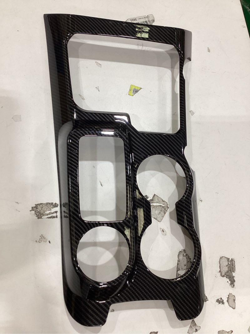 Condition photo showing As Is for Gear Shift Panel Cover Center Console Cup Holder Trim Compatible with Ford Bronco 2021-2024 Interior Accessories, Carbon Fiber (Not for Bronco Sport) Carbon Fiber Bronco
