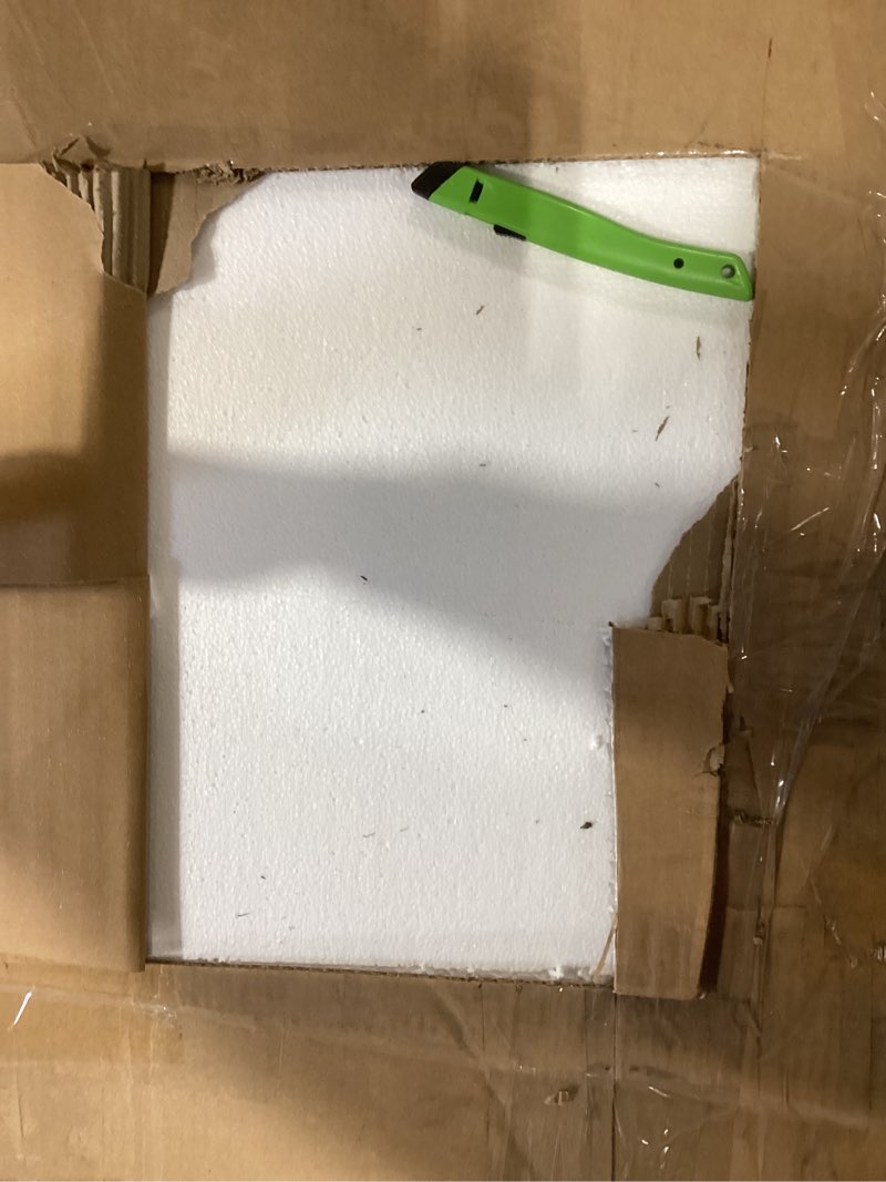 Condition photo showing As Is for 71'' Double Dog Crate Furniture, Large Dog Kennel Indoor with 3 Storage Drawers and Removable Divide