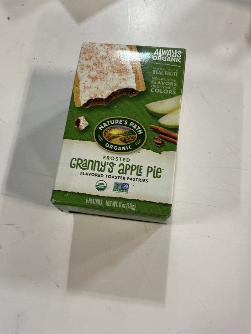 Condition photo showing New/Like New for (best before :apr/23/2026)nature's path organic toaster pastries, frosted granny's apple pie, 6 count