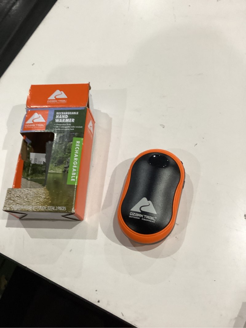 Condition photo showing Good Condition for ozark trail 5200mah orange rechargeable portable 3 temp hand warmer for camping
