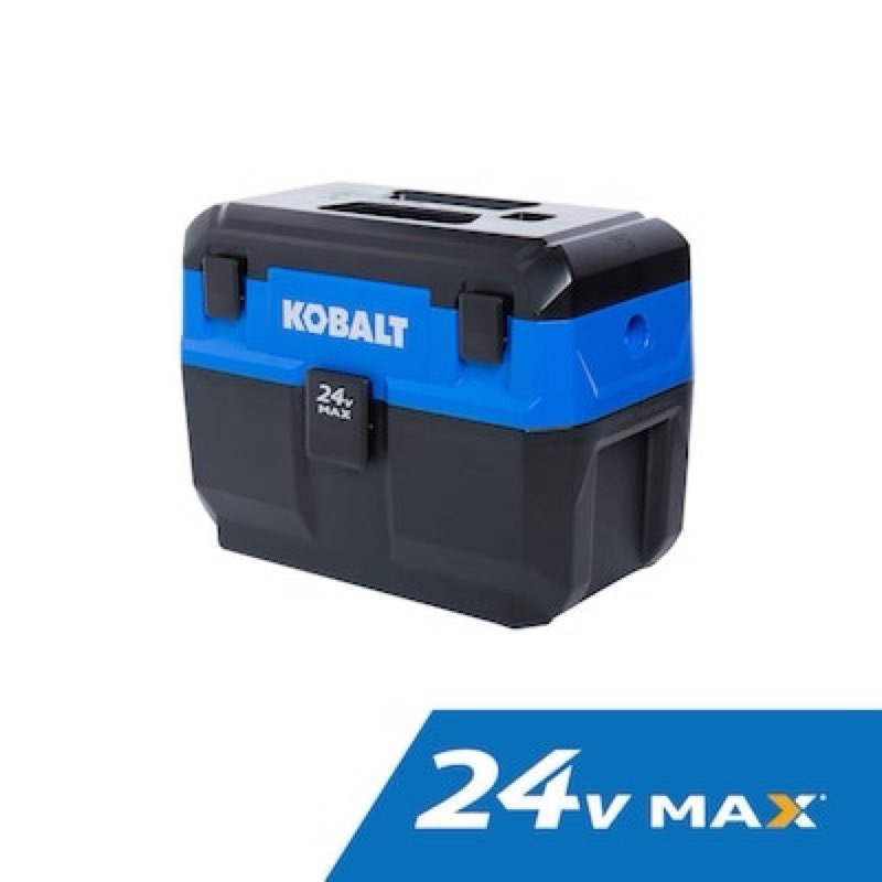 kobalt 24-volt 3-gallon 1 hp cordless wet/dry shop vacuum 
