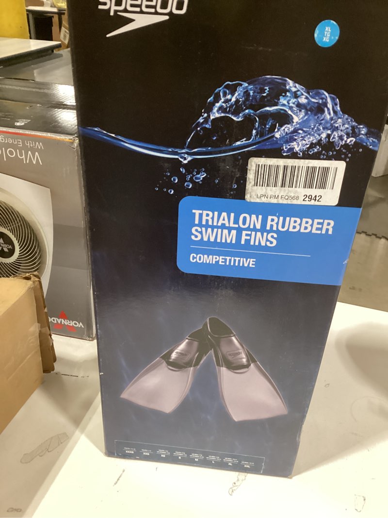 Condition photo showing As Is for Speedo Unisex-Adult Swim Training Fins Rubber Long Blade