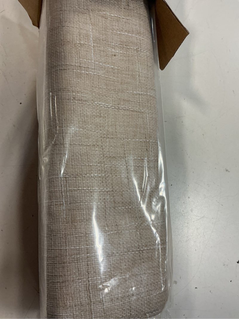 Condition photo showing Good Condition for sun zero seraphina textured 100% total blackout cordless roman shade, taupe, 23" w x 64" h taupe 23"w x 64"h