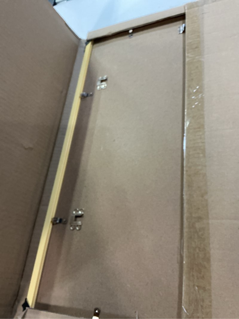 Condition photo showing Good Condition for Frametory, 18x24 Aluminum Poster Frame, Acrylic Front, Thin Metal Picture Frames for 24x18 Photo, Horizontal/Vertical Wall Mount (1 Pack, Gold) 18x24 | set of 1 Gold