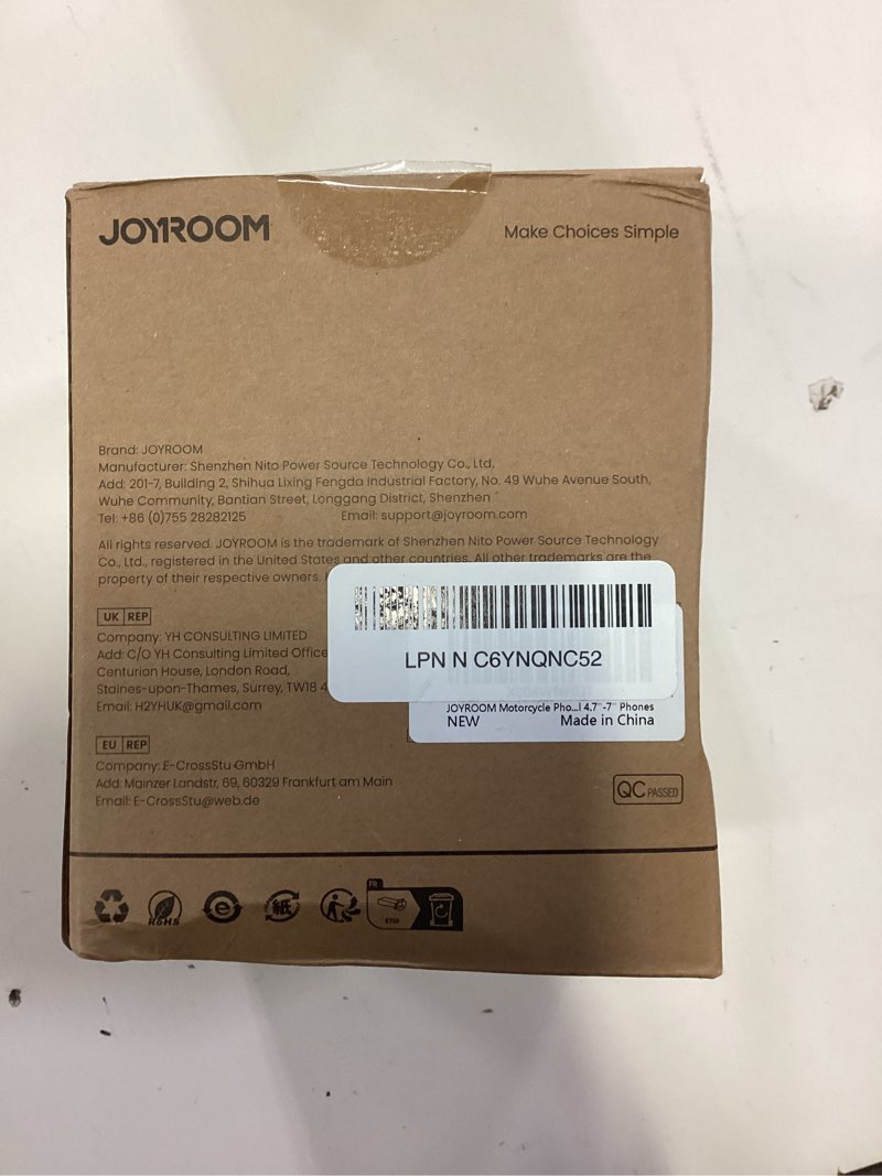 Condition photo showing New/Like New for joyroom motorcycle phone mount holder - [dual vibration dampener]150mph anti-shock phone holder for motorcycle [metal extension handlebar clamp] bicycle bike phone holder mount for 4.7-7" cell phones black