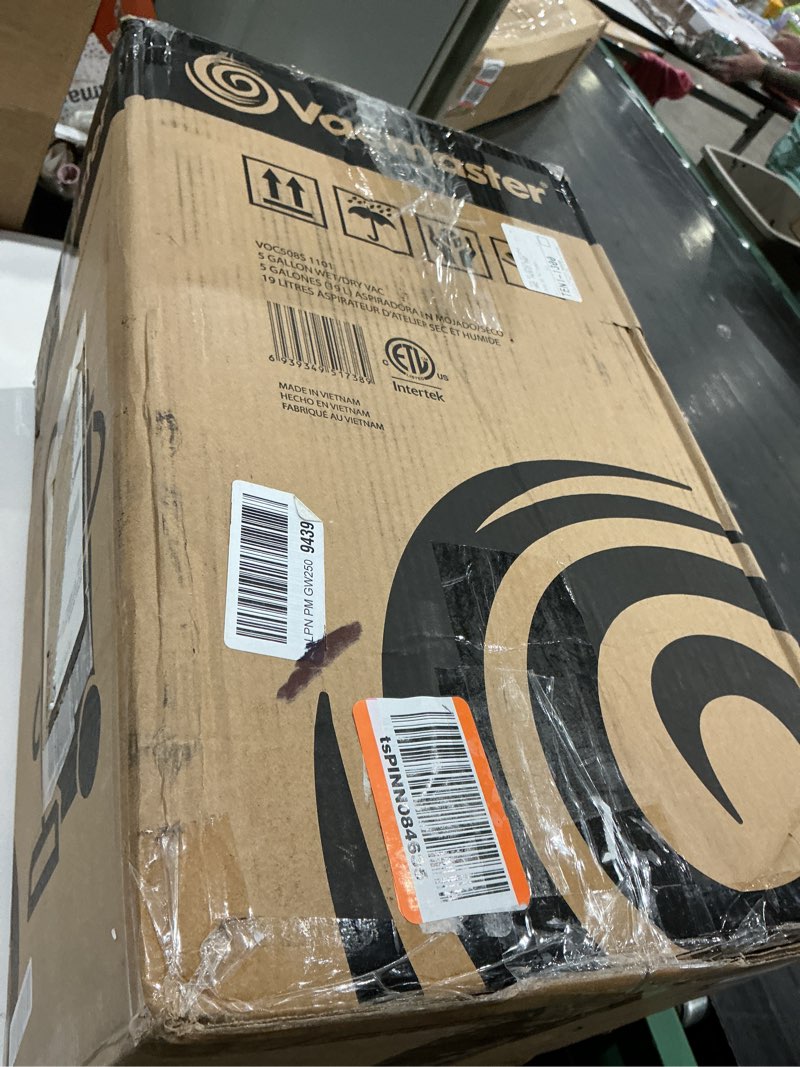 Condition photo showing As Is for vacmaster 5-gallon* 4 peak hp stainless steel wet/dry vacuum – voc508s 1101 5 gal