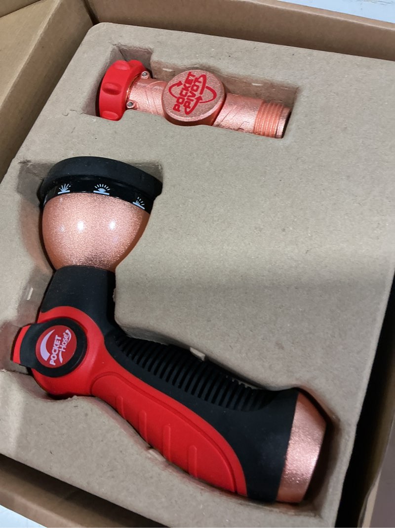 Condition photo showing New/Like New for pocket hose ballistic 75 ft expandable garden hose w/pocket pivot swivel connector, anti-burst sleeve reinforced with bulletproof fiber, lightweight, no-kink, compact, uv-protected, as seen on tv