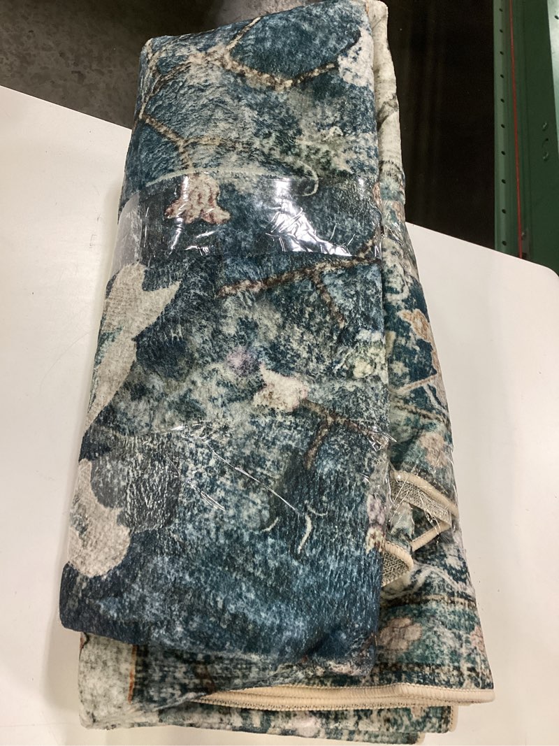 Condition photo showing Good Condition for area rugs 2'x3' kitchen rugs entry rug small rugs for entryway kitchen bathroom door mat indoor entrance,washable non slip, dark blue vintage blue/vintage dark blue 2' x 3' (rectangular)