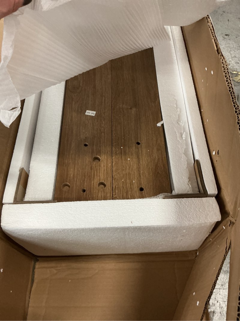 Condition photo showing New/Like New for Little Tree 70.9-Inch Long Console Table, Narrow Sofa Table Behind The Couch, Farmhouse Console Table for Living Room, Entryway, Hallway Rustic