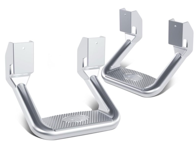 Kojem 2Pcs Silvery Aluminum Universal Side Step Compatible with Chevy Chevrolet GMC Ford Isuzu Mitsu