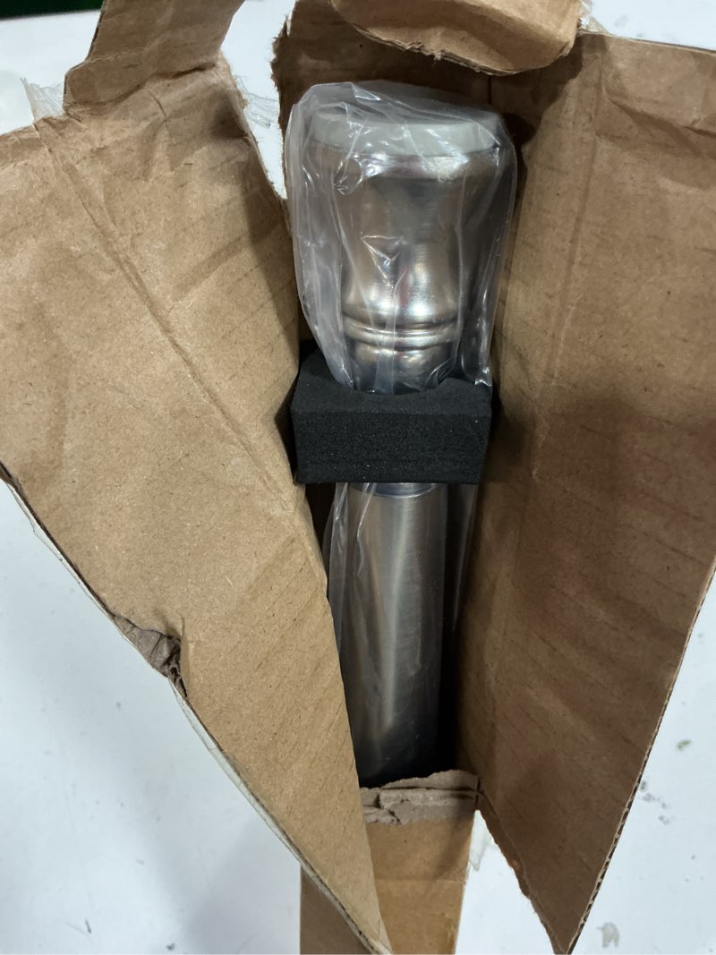 Condition photo showing New/Like New for amazer spring tension shower curtain rod, 54-90 inches rust-resistance tension curtain rod bathroom rod, adjustable shower curtain rod no drill, nickel 54-90 inches nickel