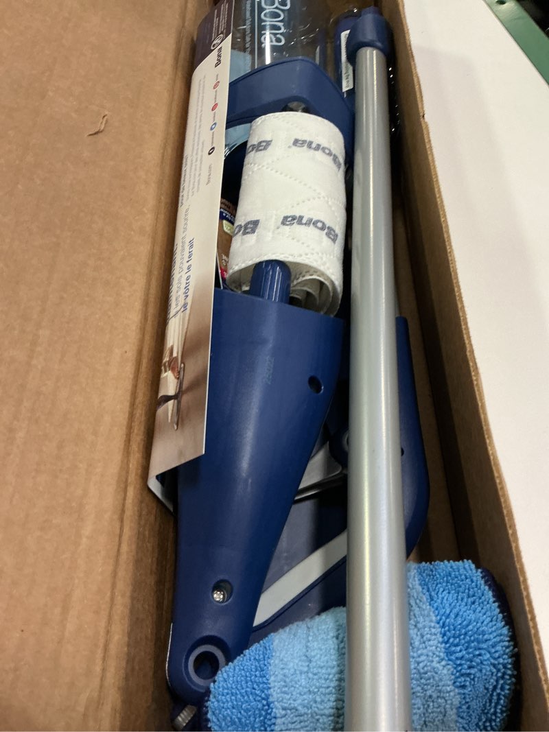 Condition photo showing Good Condition for Bona Hardwood Floor Premium Spray Mop - Includes Wood Floor Cleaning Concentrate and Machine Washable Microfiber Cleaning Pad - Dual Zone Cleaning Design for Faster Cleanup