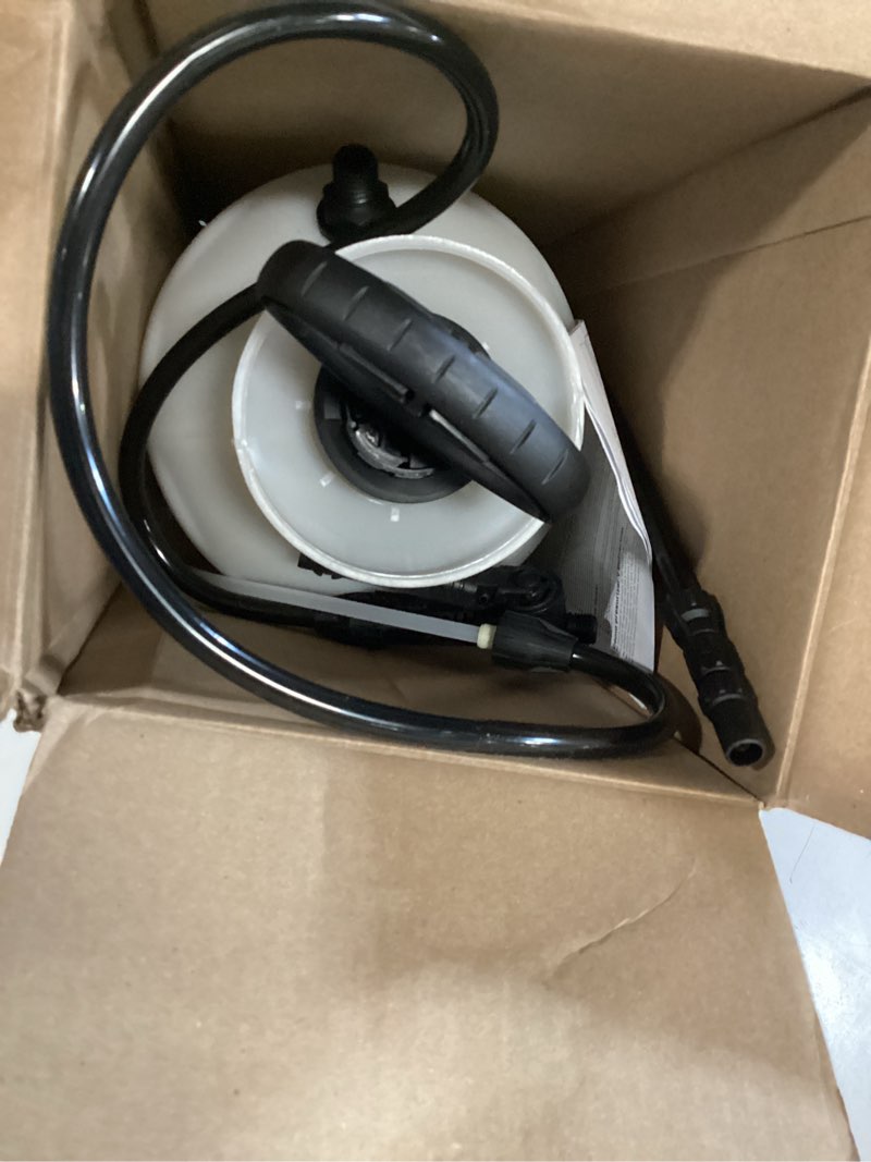 Condition photo showing Good Condition for chapin 20005 pump sprayer, 2?gallon, lawn & garden, translucent poly tank, funnel?top, surespray, adjustable cone nozzle & 34" hose for fertilizer, weed & pest application 2-gallon