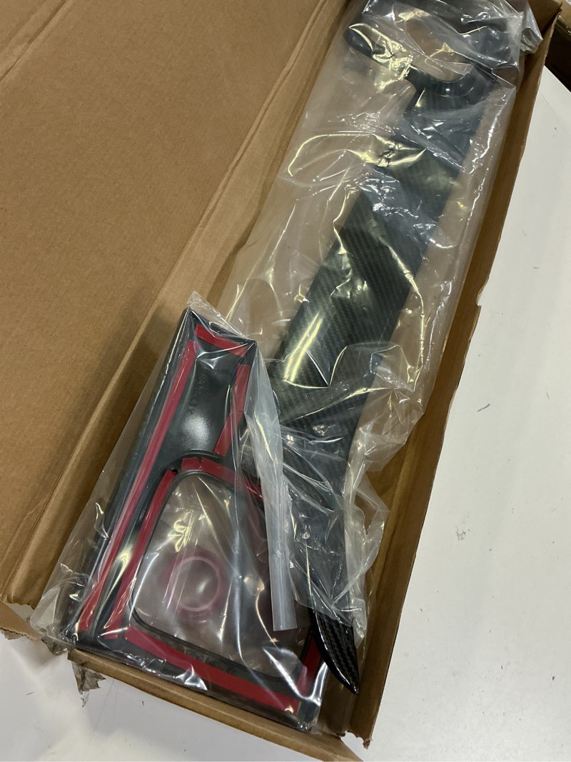 Condition photo showing Good Condition for hoolcar dashboard center console panel trim kit interior decor accessories for 2011-2020 jeep grand cherokee, carbon fiber carbon fiber 3pcs dash panel trim