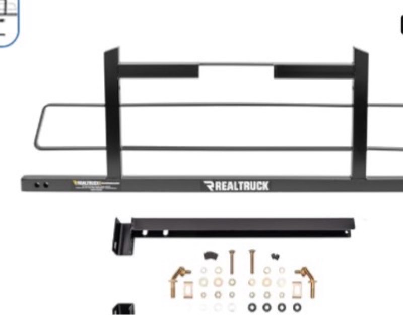 RealTruck BACKRACK Hardware Kit for use w/ 21\" Toolbox, Low Profile, Black, N | 30119LP | Fits 2002-2025 RAM 1500/2500/3500; 2019-2025 Chevrolet/GMC Silverado/Sierra 1500 New Body Style & Others ( similar