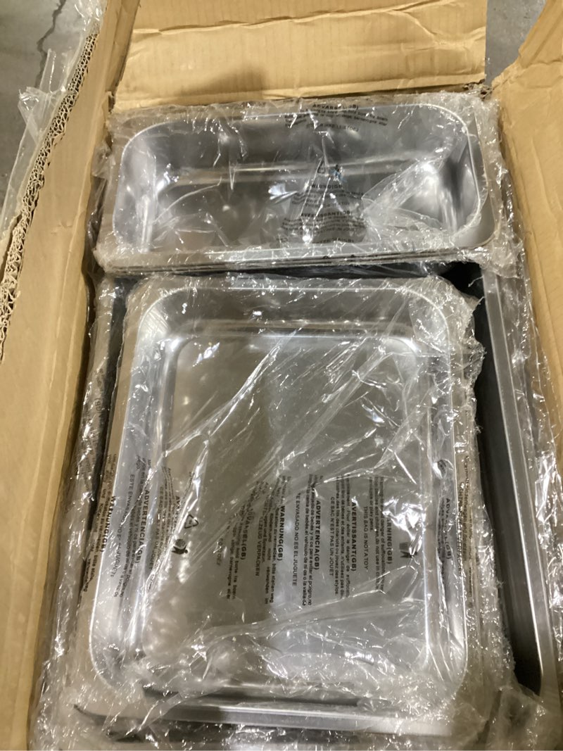 Condition photo showing Good Condition for 6-pack 9qt gold chafing dishes for buffet - stainless steel chafing dish buffet set includes removable frame & water pan, chafing dish for event catering&wedding