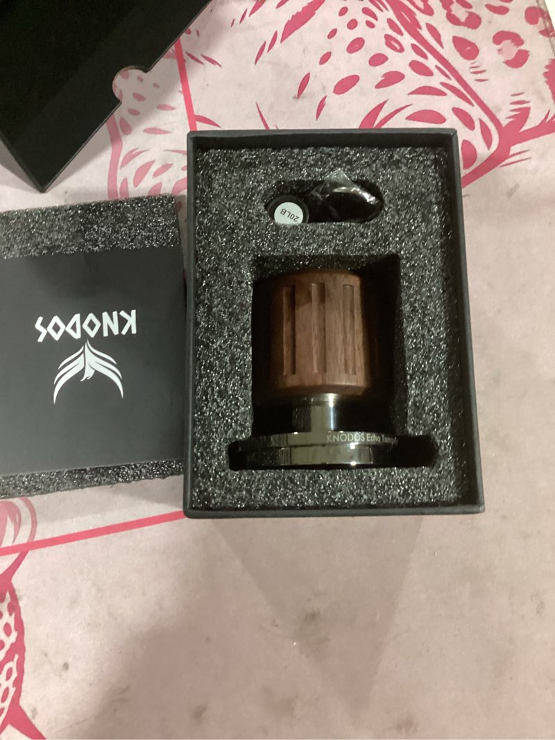 echo tamper 58mm – walnut calibrated coffee tamper with click feedback, stainless steel base – premium 30lb spring loaded espresso tool for perfectly even tamping pressure 58mm walnut
