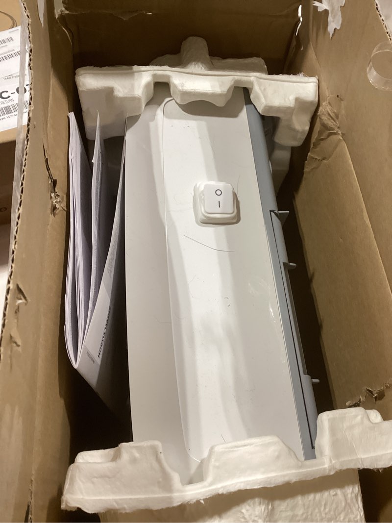 Condition photo showing As Is for Stiebel Eltron 236304 CK Trend Wall-Mounted Electric Fan Heater, 1500W, 120V White CK 150-1 Trend