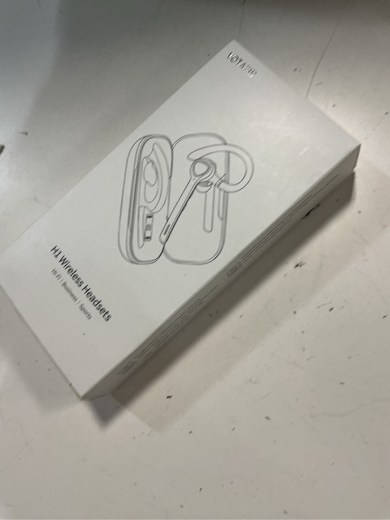 Condition photo showing Good Condition for bluetooth headset with aptx hd audio, wireless hands-free earpiece with cvc 8.0/enc dual mic, mute button & dual device connection, 90h playtime single-ear headphone for trucker, business, black