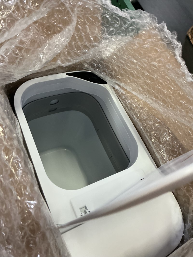 Condition photo showing Good Condition for mopup bathroom trash can, automatic bagging garbage can, 3.5 gallon slim smart small plastic trash bin, narrow motion sensor trash can for bedroom, office white large - automatic sensor trash can