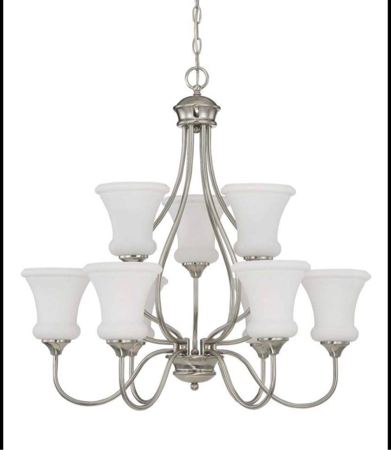 Sunset Lighting F23009-80 9 Light 60W VALARE Two-Tier Chandelier
