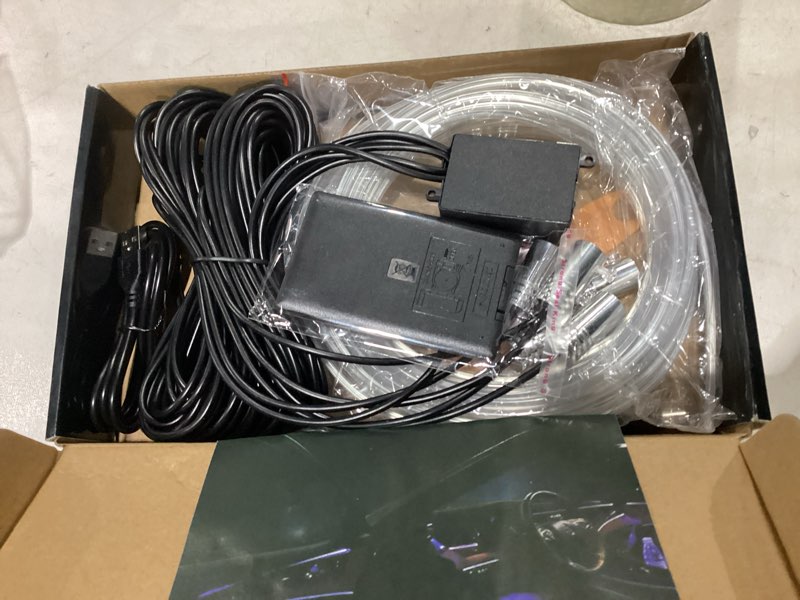 Condition photo showing Good Condition for car led strip lights, usb interior ambient lighting kits with wireless app and rf remote control, 16 million colors music mode car decoration lights with 315 inches 3.0mm fiber optic (6 in 1)