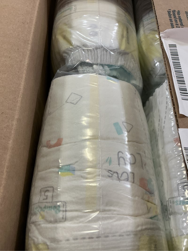 Condition photo showing New/Like New for pampers swaddlers diapers, size 6 (23-44 lbs), 108 count, absorbent, keeps baby dry and comfortable, skin safe disposable baby diaper (packaging may vary) size 6 108