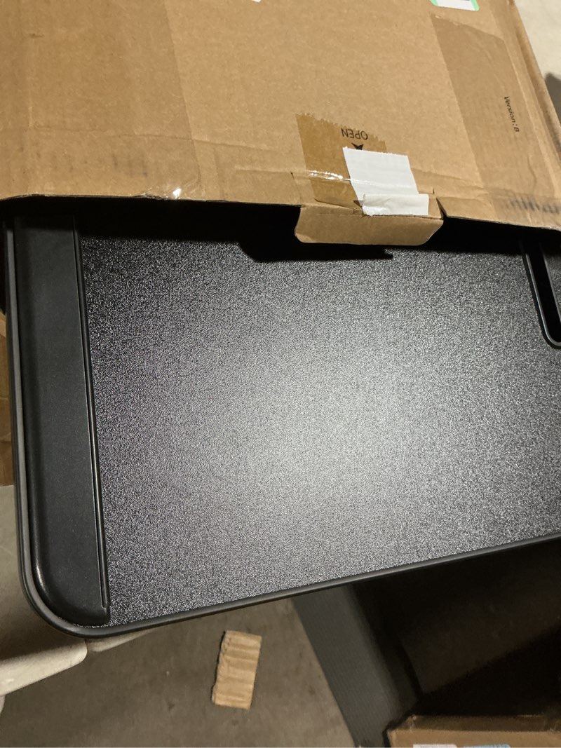 Condition photo showing As Is for saiji lap desk for bed, x-large foldable laptop table with book stand, wrist rest, extra leg room for sofa couch floor (black) bed desk