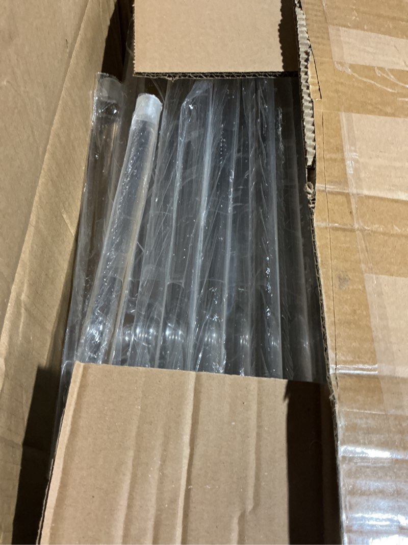 Condition photo showing As Is for 6 set 3 arms acrylic candelabras with shades,31" candelabra centerpieces for wedding decorations,clear candle holder for table decoration,dinner party,candlesticks holder fits 0.87“led candle 31 inches tall