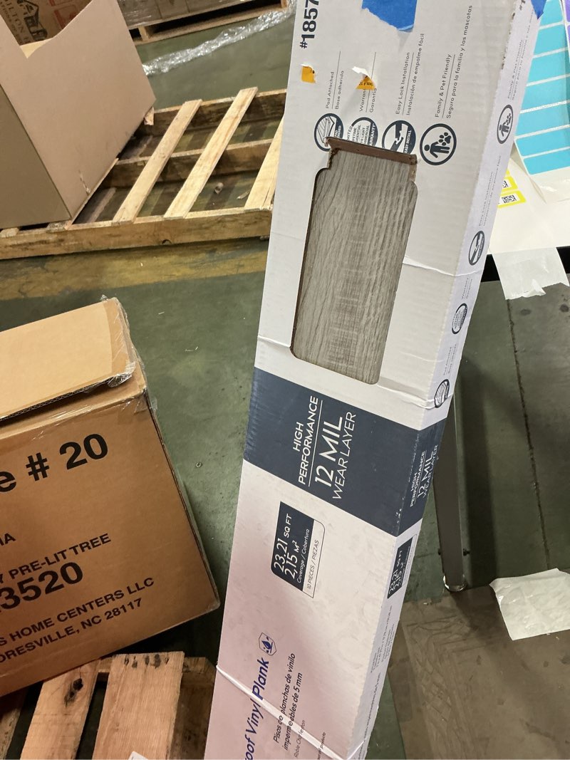 Condition photo showing Good Condition for 10k+ bought last week Style Selections Charleston Oak 12-mil x 7-in W x 48-in L Waterproof Luxury Vinyl Plank Flooring (