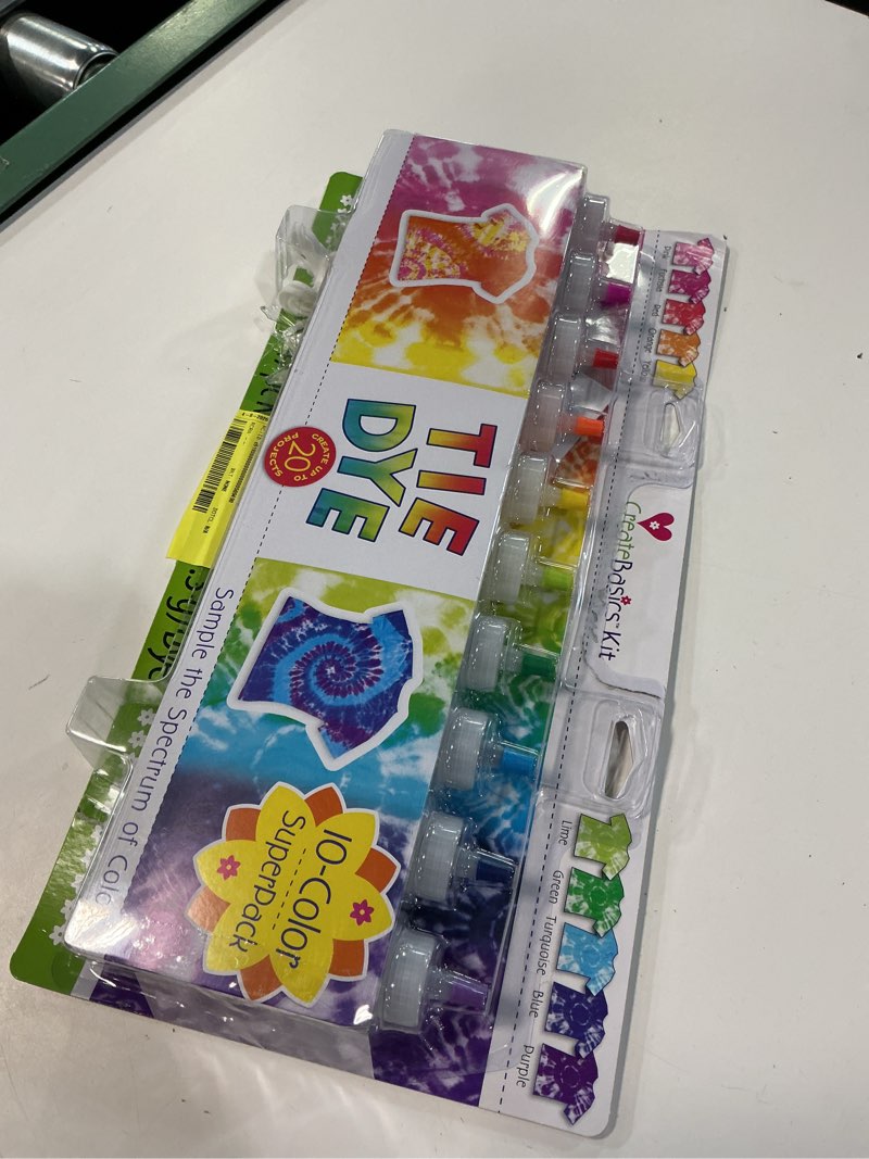 Condition photo showing New/Like New for create basics 10 color tie dye kit, rainbow colors