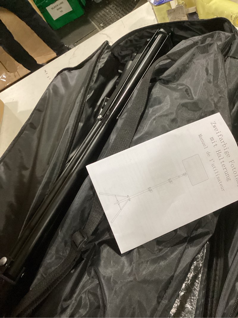 Condition photo showing As Is for (similar to )large ring light kit with 79\" stand, [new version] 55w 6700k dimmable,led 18\" big ring light tripod,dual phone holder for iphone,tiktok,makeup,yutobe,live stream,photography,video recording black