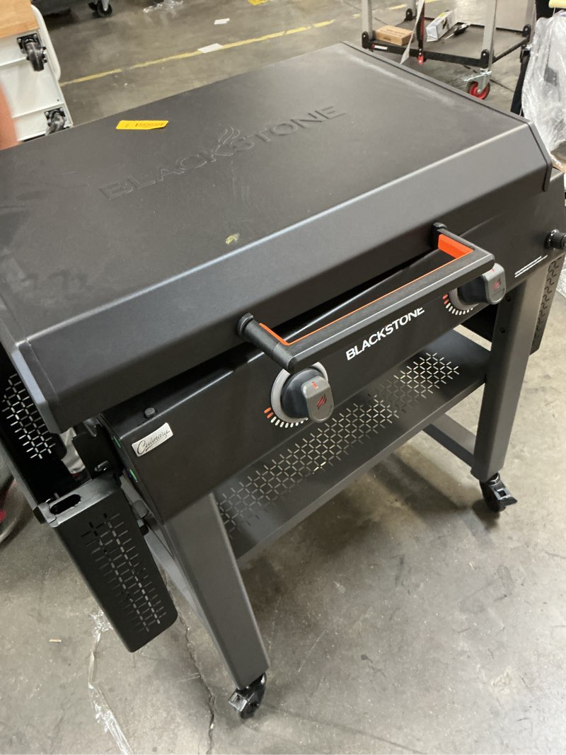 Condition photo showing As Is for blackstone culinary 30" blackout omnivore griddle and blackstone grill cover, grill conditioner