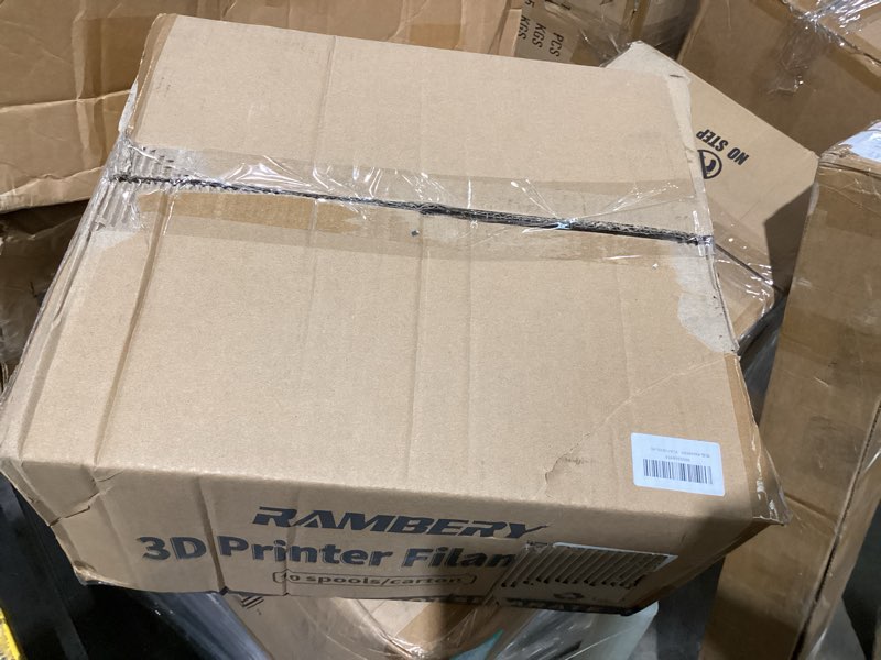 Condition photo showing As Is for rambery 10kg multicolor pla+ filament bundle 1.75mm, toughness upgraded 3d printer filament? 10-pack 1kg spool, black/white/silver/taro purple/cherry pink/red/orange/yellow/mint green/blue pla+ black/white/silver/taro purple/cherry pink/red/orange/yellow/mint green/blue 10kg