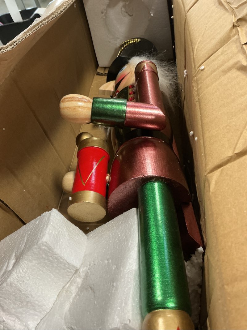 Condition photo showing As Is for AMOR PRESENT Wooden Nutcracker, 36" 2.9Ft Wooden Nutcracker Soldier Figure for Christmas Holiday Decoration